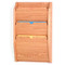 Picture of light oak privacy 3 pocket file/chart holder.  Files not included.
