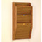 Picture of medium oak privacy 3 pocket file/chart holder.  Files not included.