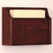 Picture of mahogany extra deep 1 pocket file/chart holder.  Files not included.