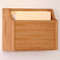 Picture of light oak extra deep 1 pocket file/chart holder.  Files not included.