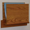Picture of medium oak privacy, open-end file/chart holder.  Files not included.