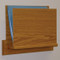 Picture of light oak privacy, open-end file/chart holder.  Files not included.