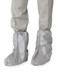 A photograph of a pair of gray 15001 dupont tyvek® boot covers in universal size, with 100 per case.