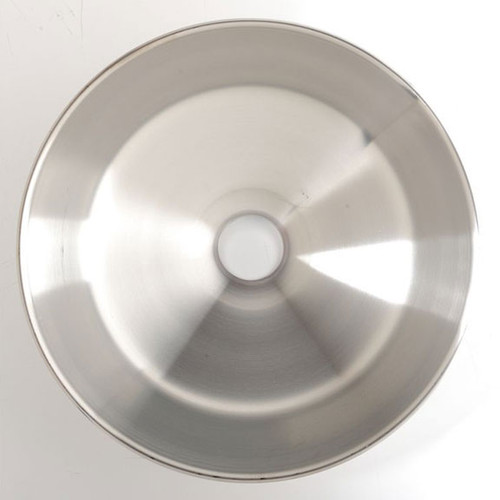 An overhead photograph of an Guardian 100-008R Stainless Steel Eye/Face Wash Bowl. 
