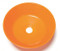 A photograph of an orange 100-009ORG-R ABS Plastic Eye/Face Wash Bowl.