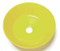 A photograph of a yellow 100-009YEL-R ABS Plastic Eye/Face Wash Bowl.