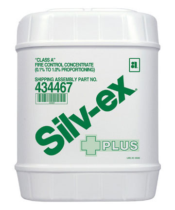 A picture of a 5-gallon container of Ansul Silve-ex Plus.