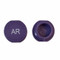 Photograph showing the top and bottom of an AR index button.