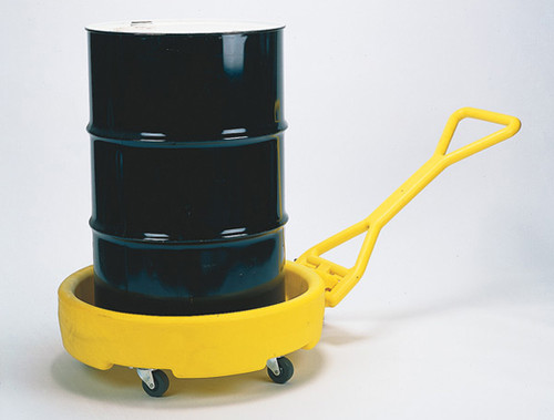 A photograph of a 04316 drum bogie dolly w/ 12 gallon spill capacity.