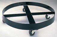 A photograph of a 04318 drum dolly for 95 gallon overpack drums.