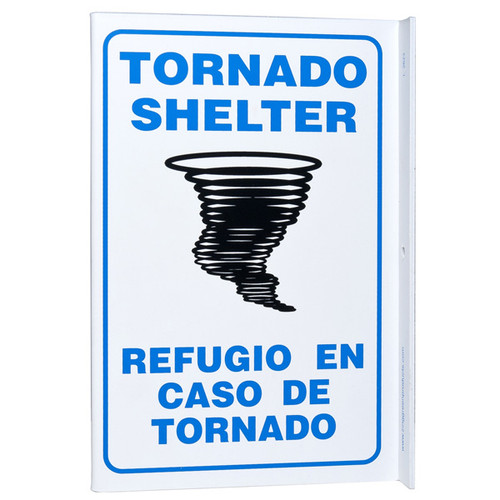 Bilingual English/Spanish Tornado Shelter WallProjecting LSign w