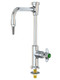A photograph of an L611VB Single Laboratory Faucet including the mounting shank and vacuum breaker.