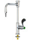 A photograph of an L611VB-BH Single Laboratory Faucet including the mounting shank, vacuum breaker, and blade handle.