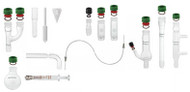 A photograph of  contents of the microscale chemistry kit.