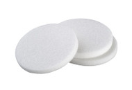 A photograph of two CG-201 fritted filter discs.