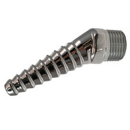 A photograph of the B0142 Angled Ten Serration Hose End for WaterSaver Laboratory Gas Valves
