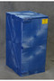 A photograph of a blue 02071 Eagle Modular Quik-Assembly™ Polyethylene Acid and Corrosive cabinet with 12 gallon capacity and door closed