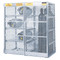 A photograph of an aluminum 26060 combo horizontal and vertical gas cylinder locker with gas cylinders inside.