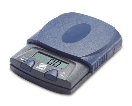 Photograph of  Ohaus PS Portable Electronic Balances, 120 or 250 g Capacities , facing left.