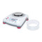 Photograph of Ohaus Navigator NV Portable Electronic Scales w/ Touchless Sensor, round top with draftshield removed (models NV123, NV223 and NV323)