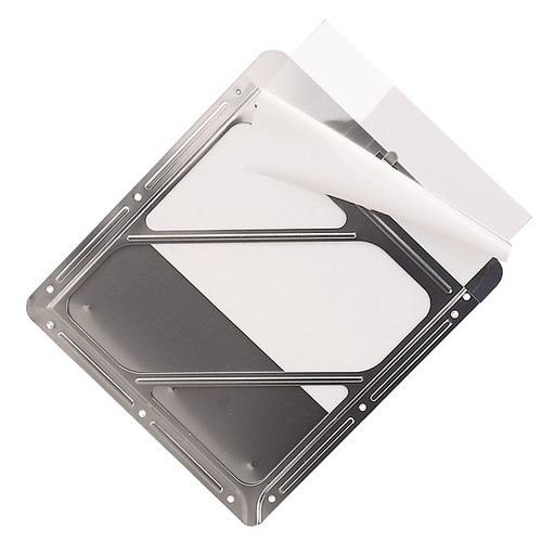 A photograph of a 03180 clear protective polyethylene shield for DOT placard holders.