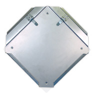 A photograph of a 03181 easy access DOT placard holder with protective shield.