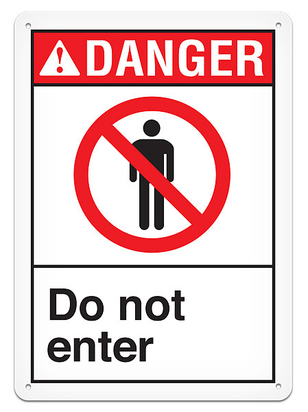 Prohibition signs Do not cover Safety sign 