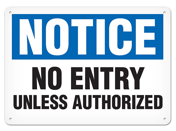 NOTICE NO ENTRY UNLESS AUTHORISED 300 X 200 SAFETY NOTICE SITE SIGN NOTICE NO ENTRY UNLESS AUTHORISED 300 X 200 SAFETY NOTICE SITE SIGN