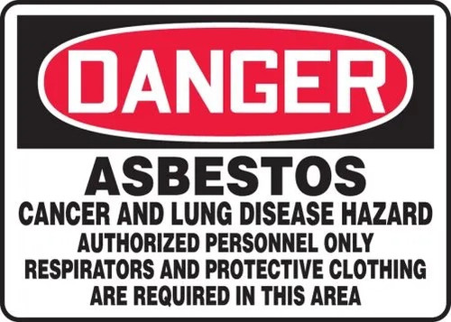 A drawing of the 01577 Danger sign with wording described in the product description.