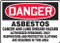 A drawing of the 01577 Danger sign with wording described in the product description.