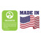 Graphic showing Made in America and UL Validated status of hasp.