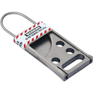 A photograph of a 07267 stainless steel lockout hasp.