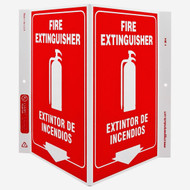 NMC M739RB Bilingual Fire Sign Red on White 14 Length x 10 Height Legend FIRE EXTINGUISHER with Graphic Rigid Polystyrene Plastic NMC M739RB Bilingual Fire Sign Red on White 14 Length x 10 Height Legend FIRE EXTINGUISHER with Graphic Rigid Polystyrene Plastic