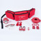 A photograph of a fully equipped 07037 Zing Recyclockout™ lockout tagout belt pack kit, with plastic padlocks.