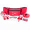 A photograph of a fully equipped 07037 Zing Recyclockout™ lockout tagout belt pack kit, with aluminum padlocks.