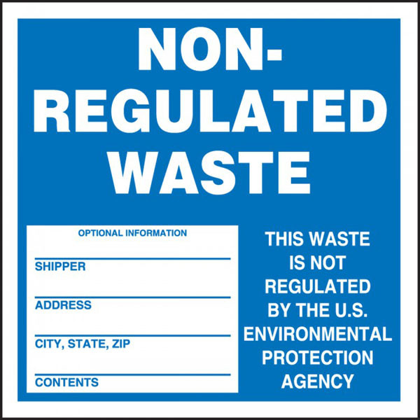 Hazardous Waste Labels, NON-REGULATED WASTE universal-waste-labels-dot-epa-compliant-instocklabels