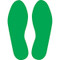 A photograph of a 06436 slip-gard™ vinyl floor marking footprints in solid green.