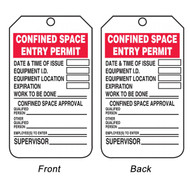 Confined Space Hot Work Permit Tags