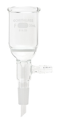 Büchner Funnels, Glass Frit w/ Joint and Vacuum Takeoff