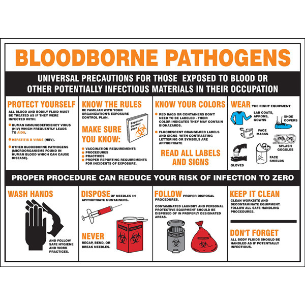 Bloodborne Pathogens Wall Poster bloodborne-pathogens-wall-poster