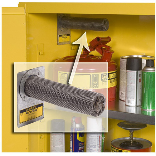 A photograph of a j-29916 vaportrap™ filter for voc vapors inside flammable storage cabinets, 2/pkg.