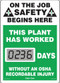 A photograph of a 06234 mini digi-day® safety scoreboard: this plant has worked ____ days without an osha recordable injury.