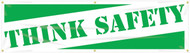Picture of Workplace Safety Banner that features a professional green and white background, and wording "Think Safety" in slanted, bold, green text.

