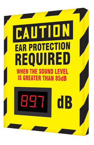 OSHA Caution Industrial Decibel Meter Sign: Ear Protection