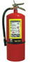 A photograph of a Badger Extra 20 pound multipurpose high-flow dry chemical fire extinguisher.