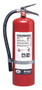 A photograph of a Badger 10 pound Extra Regular dry chemical fire extinguisher.