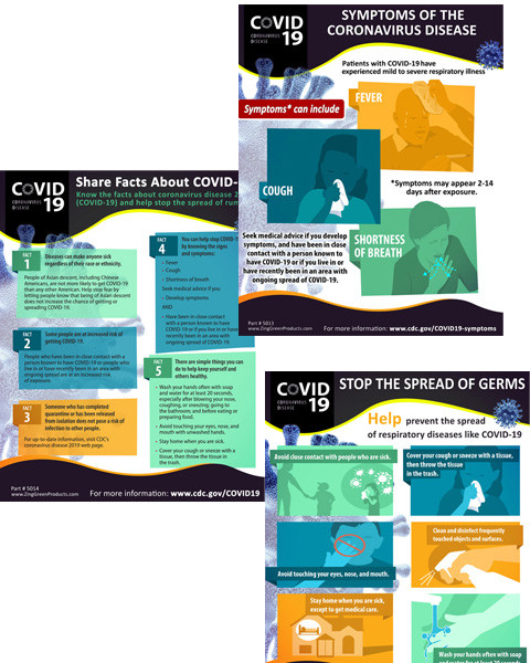 Zing Eco COVID-19 (Coronavirus) Informational Safety Posters