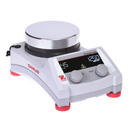 Photograph of Ohaus Guardian™ 5000 Round Top Hotplate Stirrer, right facing.