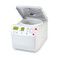 Photograph of Ohaus Frontier™ 5707 Multi-Function Centrifuge, left facing, lid open.