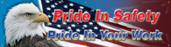 Drawing of the Pride in Safety Pride in Your Work Workplace Safety Banner. 
